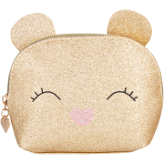 Teen Pastel Glitter Teddy Cosmetic Bag