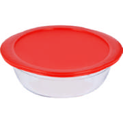 Round Glass Dish & Lid 2.3L