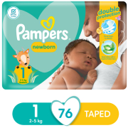 New Baby Dry Nappies Value Pack Size 1 76's
