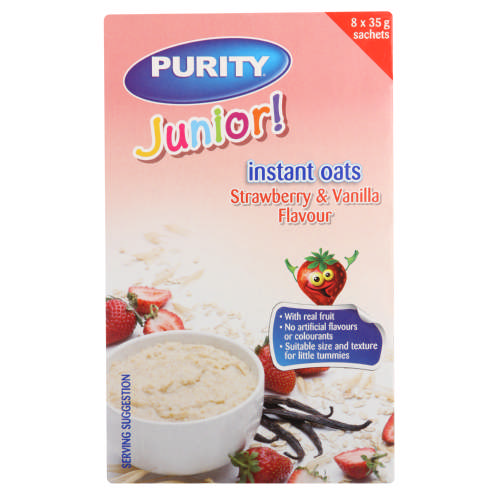 Junior Instant Oats Strawberry & Vanilla 8 Sachets