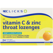 Vitamin C & Zinc Lozenges Honey & Lemon 24s