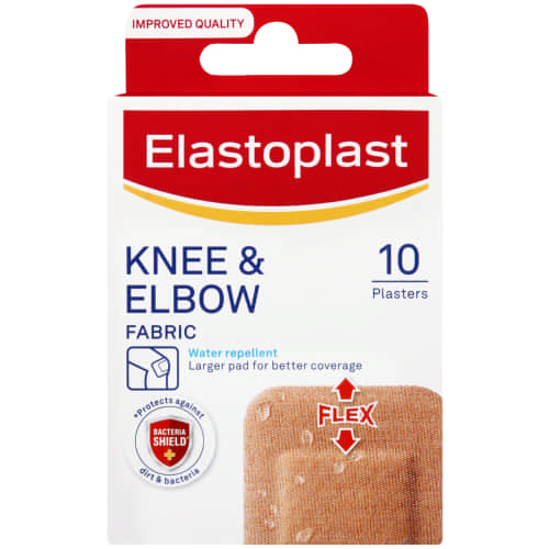 Fabric Plasters Knee & Elbow 10 Plasters