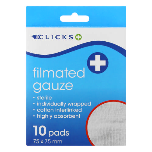 Clicks Sterile Filmated Gauze 10's - Clicks