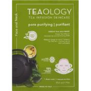 Pore Purifying Green Tea AHA + BHA Face & Neck Sheet Mask 21ml