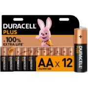 Plus Alkaline Batteries AA 12s Economy Pack