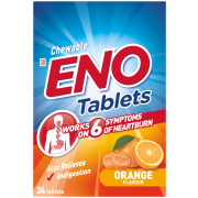 Chewable Heartburn & Antacid Orange 24 Tablets