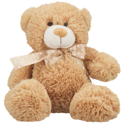 Plush Toy Brown Bear With Scarf