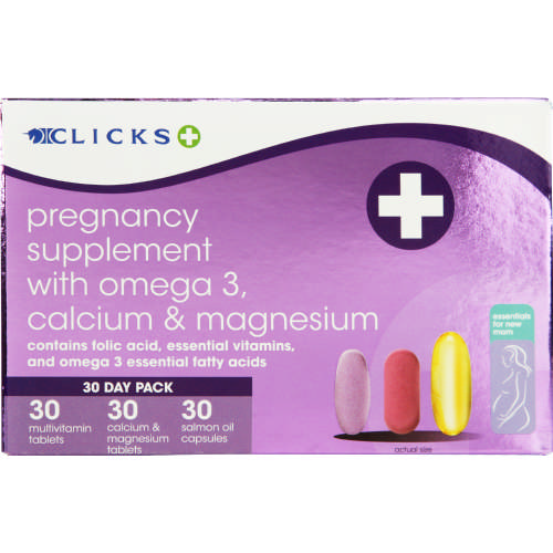 Clicks Pregnancy Supplement With Omega 3, Calcium ...
