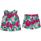 Girls 2 Piece All Over Print Top & Shorts 0-3M