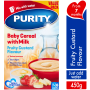 Second Foods Baby Cereal With Milk Fruity Custard 450g
