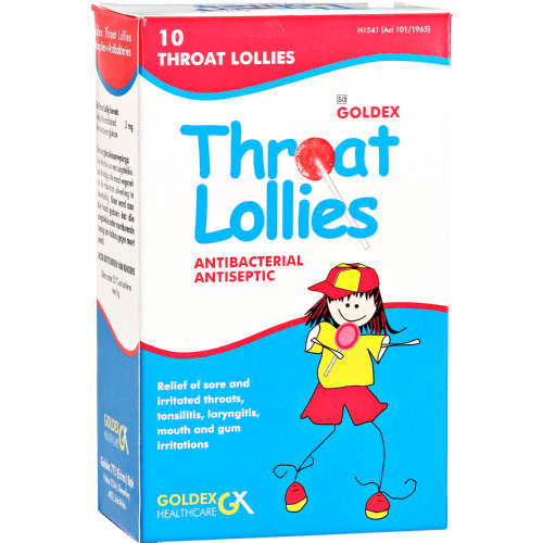 Goldex Throat Lollies 10 Lollies Clicks