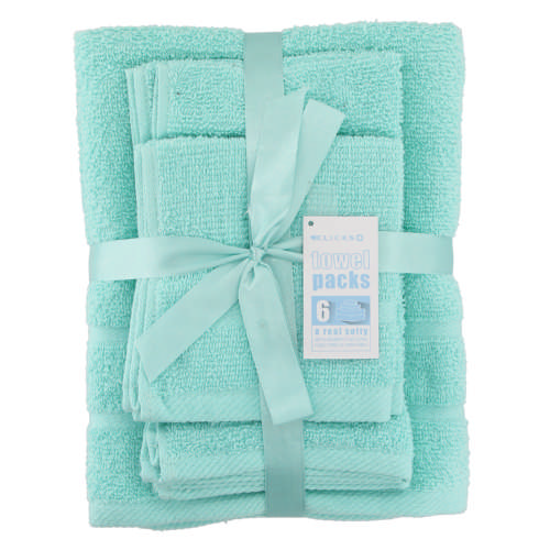 Towel Set Sea Green 6 Piece