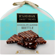 Chocolate Drizzled Almond Brittle 120g