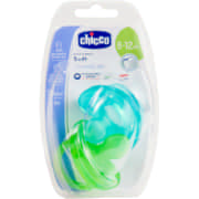Physio Soft Silicon Soother Blue & Green 6-12 Months 2 Piece