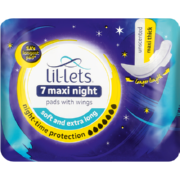 Maxi Sanitary Pads Night Unscented 7 Pads