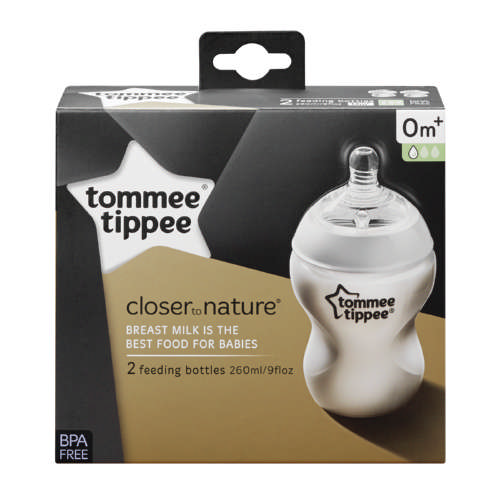 Closer to Nature 2 Feeding Bottles 260ml