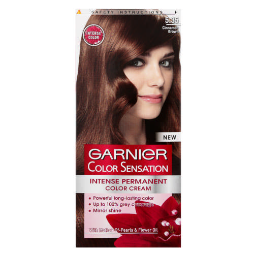 Garnier Color Sensation Intense Permanent Color Cream Cinnamon Brown  -  Clicks