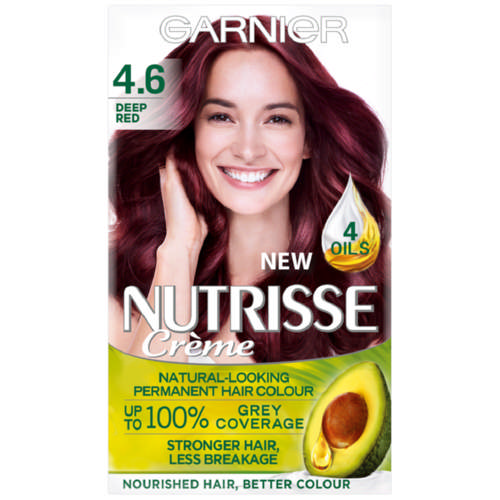 Garnier Nutrisse Creme Permanent Nourishing Hair Colour Deep Red 4 6 Clicks