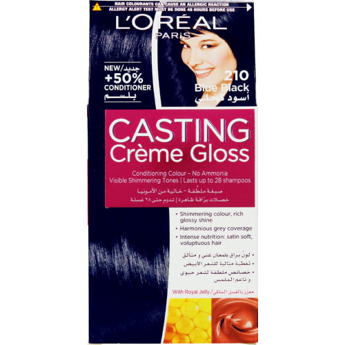 Casting Creme Gloss Semi-Permanent Conditioning Colour Blue Black 210