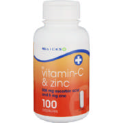 Vitamin C & Zinc 500mg 100 Capsules