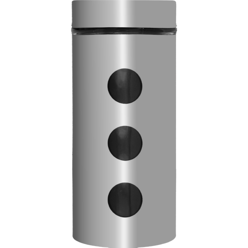 Stainless Steel And Glass Canister Large