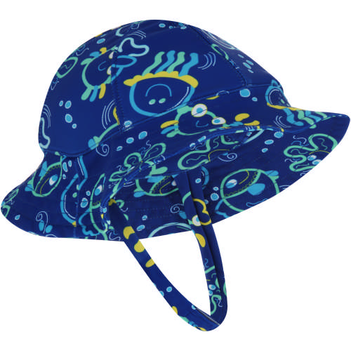 Boys Royal Blue & Neon Swim Hat 18-24 Months