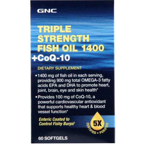 Triple Strength Fish Oil 1400 Plus CoQ-10 60 Softgels