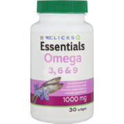 Essentials Omega 3, 6 & 9 Softgels 30 Softgels