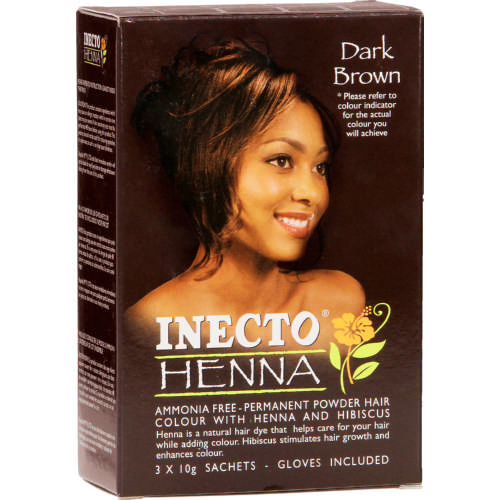 Inecto Henna Powder Hair Colour Dark Brown 3 Sachets Clicks