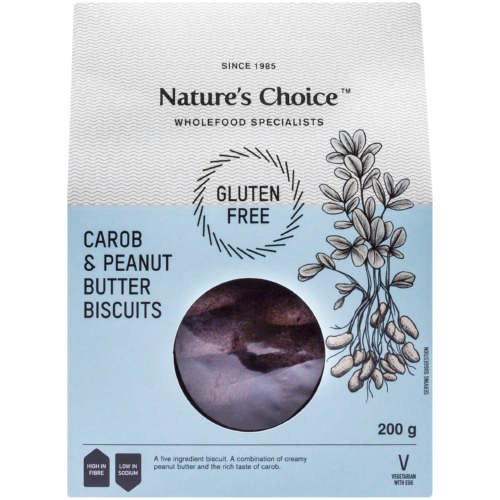 Gluten Free Carob And Peanut Butter Biscuits 200g