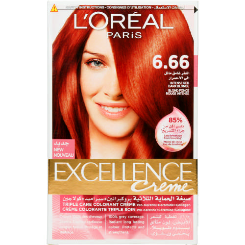  L  Oreal  Excellence  Creme Hair Colour Intense Red Dark 