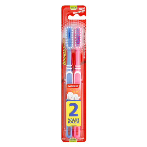 Double Action Toothbrushes Medium 2 Pack