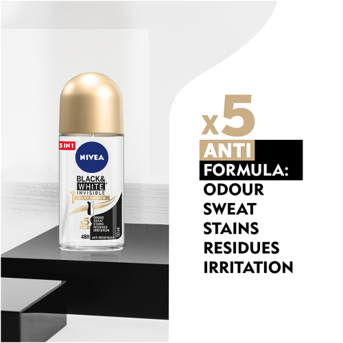 Nivea deodorant roll-on 50 ml. Black & White Invisible silky