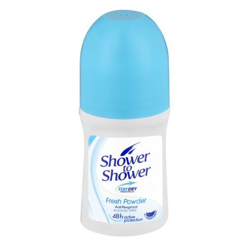 Shower To Shower Ladies Roll-On 50ml Fresh Powder - Clicks