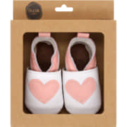 Khumo Girls Baby Shoes White & Pink 0-6 Months