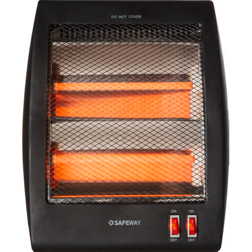 2 Bar Quartz Heater Black