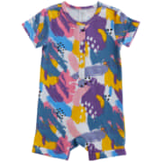 Girls Multi-Colour Abstract Sleepsuit 3-6M