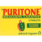 Bisacodyl Laxative 12 Tablets