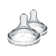 Options+ Wide-Neck Level 2 Silicone Teats 2 Pack