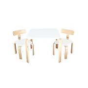 Scandi Playing Table & Chairs White/Natural