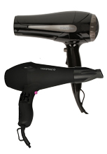 A selection of professional hair dryers