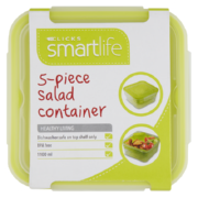 5 Piece Salad Container Set 1.1L