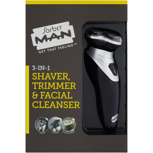 3-in-1 Shaver, Trimmer and Facial Cleanser