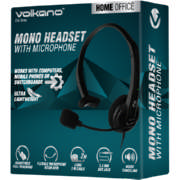 Black Mono Headset With Boom Mic
