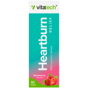 Vita+ Heartburn Effervescent Strawberry 10 Fizzies