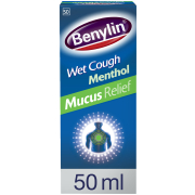 Wet Cough Syrup Mucus Relief Menthol Flavor 50 ml