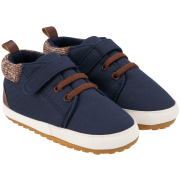 Boys Lace Up Navy Sneaker 12-18M