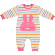 Girls Stripe & 3D Pocket Sleepsuit Newborn