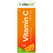 Vita+ Vitamin C Effervescent Orange 10 Fizzies