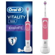 Vitality 100 3D Rechargeable Toothbrush White Pink